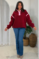 Mimi Contrast 3/4 Zip Fleece Berry