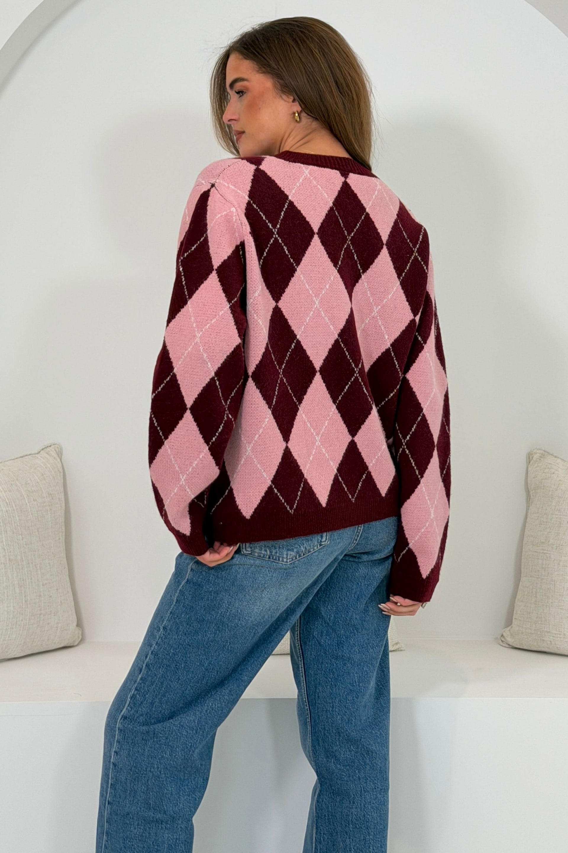 Katie Pearl knit Cardigan Pink