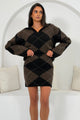 Scarlett Diamond Knit Mini Skirt Black