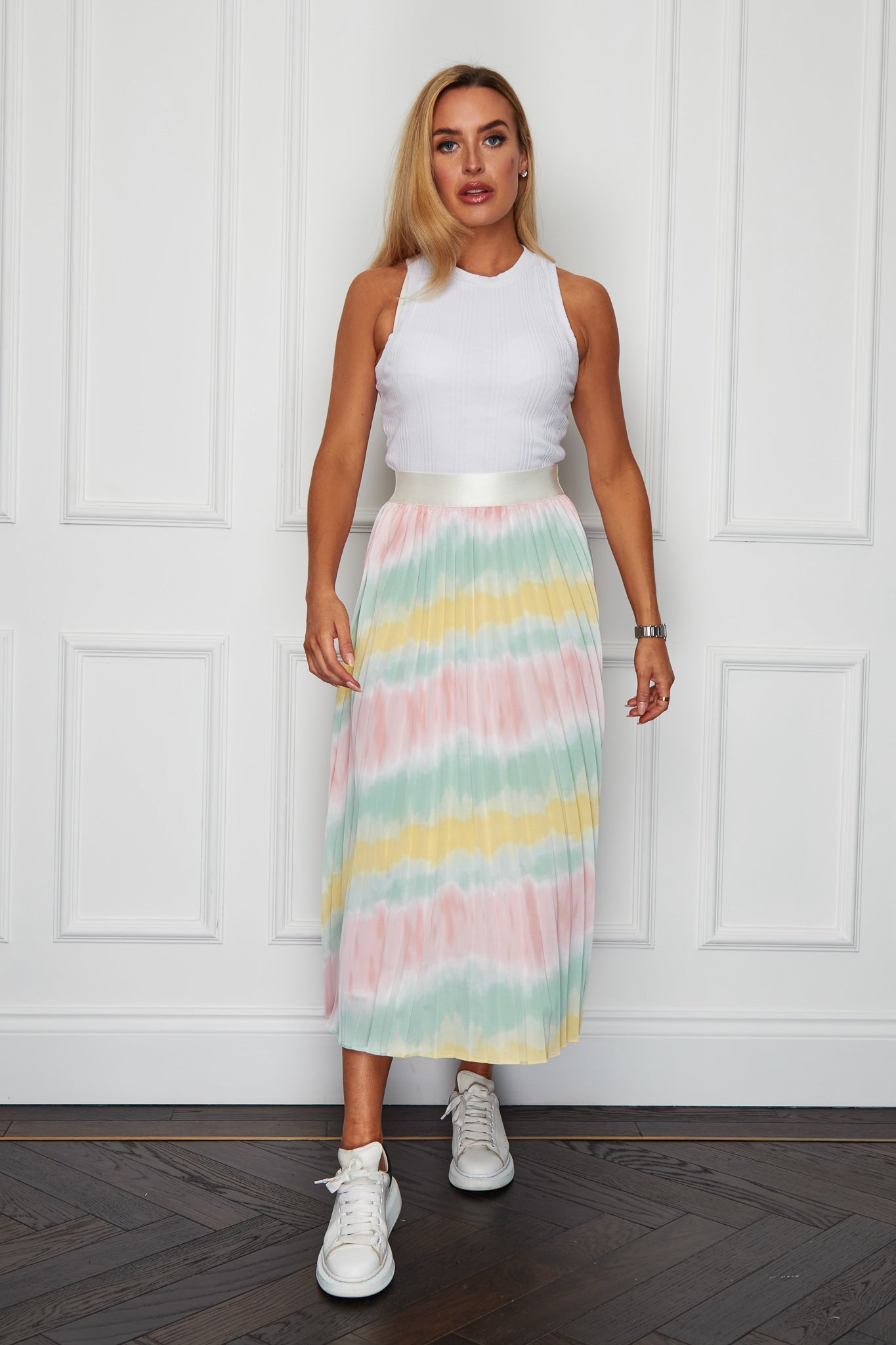 Rylie Rainbow Pleated Skirt