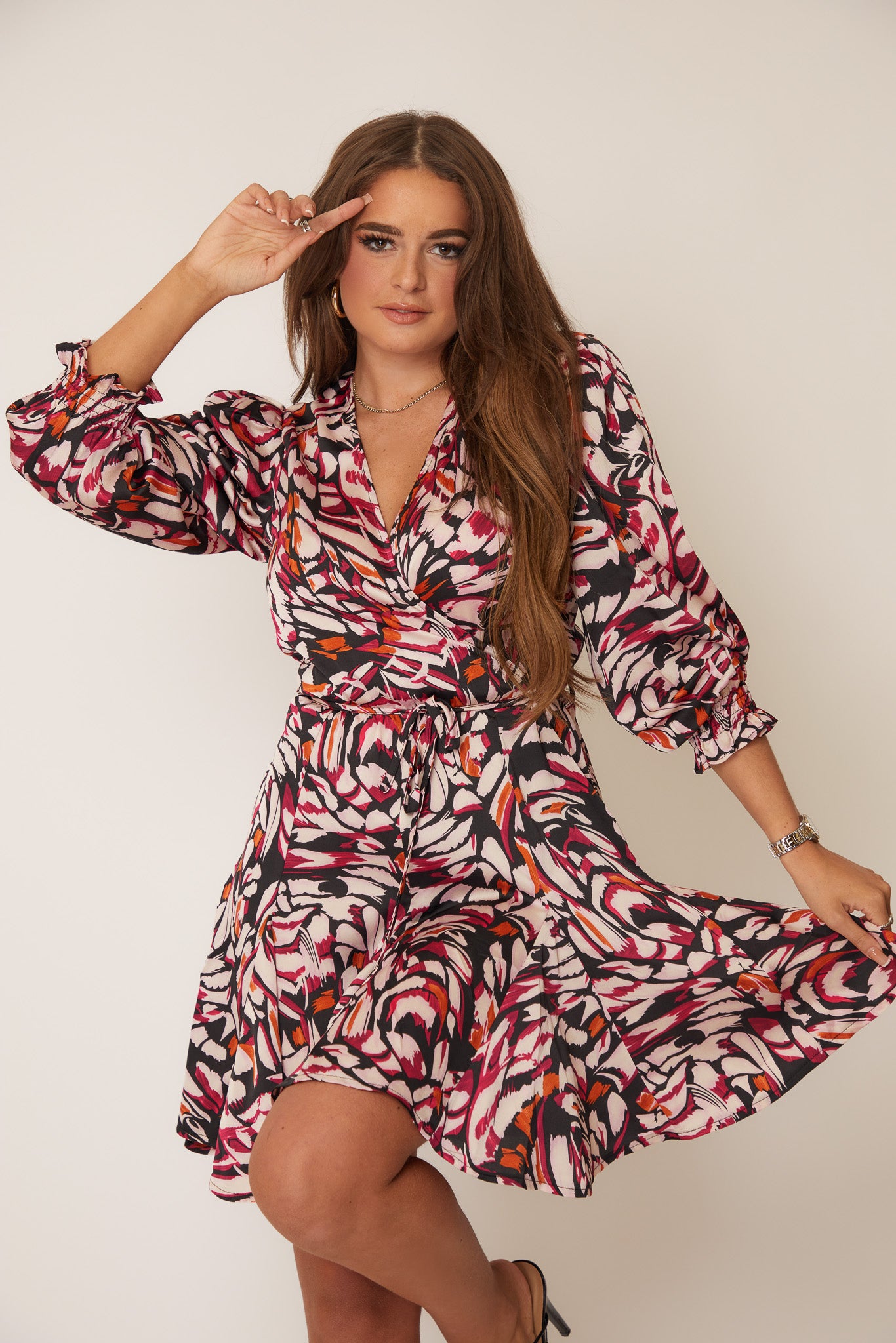 Eve Abstract Butterfly Skater Mini Dress